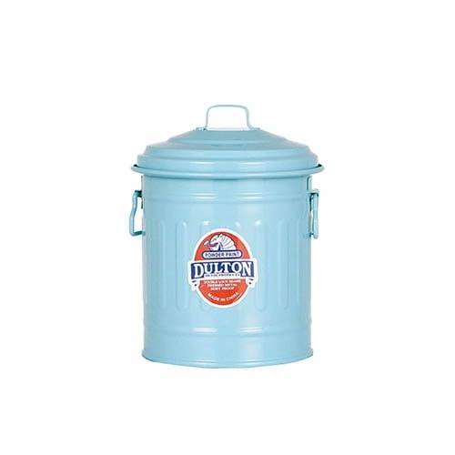 ダルトン(Dulton) ベビーガベージカン 1L サックス ゴミを入れる物こそ綺麗だと思う物を使いたい 卓上ふた付きゴミ箱 ブリキ缶 高さ15 | 