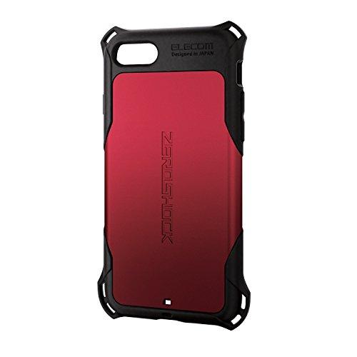 エレコム iPhone SE (第2世代/第3世代) / 8 / 7 用 ケース 耐衝撃 角エアクッション ZEROSHOCK レッド PM-A | 