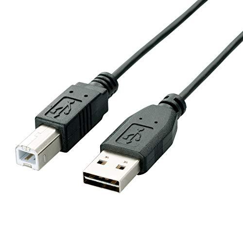 エレコム USBケーブル B USB2.0 (USB A オス to USB B オス) リバーシブルコネクタ 2m ブラック U2C-DB20 | 