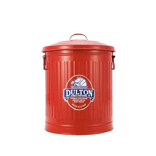 ダルトン(Dulton) ミニガベージカンSサイズ 3.5L レッド ゴミを入れる物こそ綺麗だと思う物を使いたい ふた付きゴミ箱 ブリキ缶 高さ | 