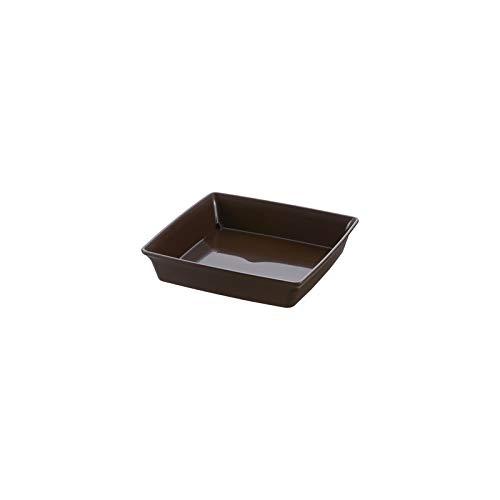 リッチェル プラ鉢用受皿 フォーレスクエアプレート 5号 ダークブラウン ダークブラウン | 