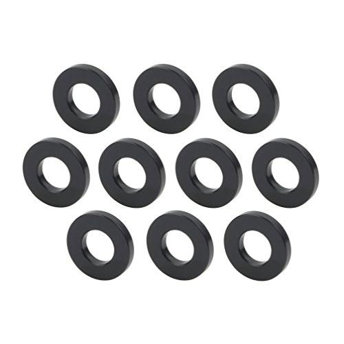 ポッシュ(POSH) バイク用品 アルミユニバーサルカラーセット 内径6mm外径12.6mm厚さt=2mm 10個入り ブラック 300206- | 