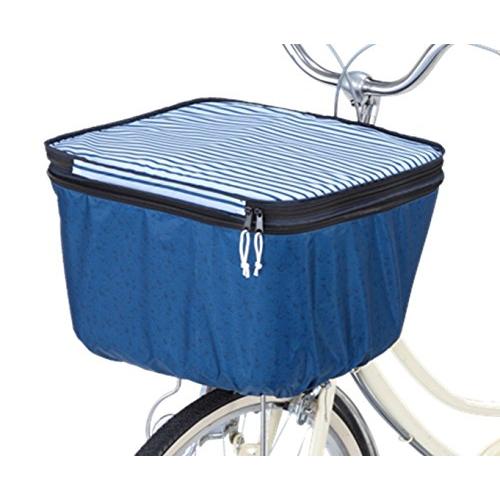 チャリスト(Cyalist) プリュイベニット 2段式前カゴカバー ネイビーボーダー | 