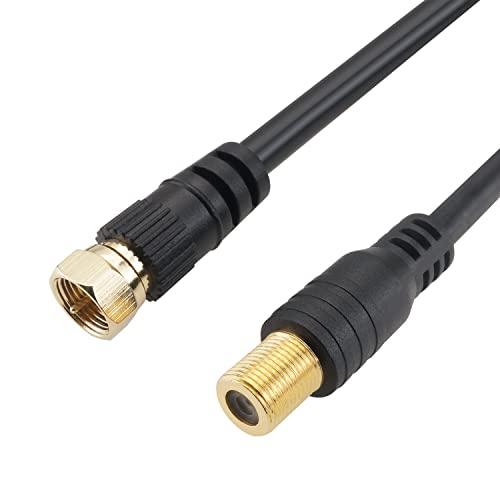 ホーリック アンテナ延長ケーブル 1m 4K8K放送(3224MHz)/BS/CS/地デジ/CATV 対応 ブラック F型接栓メス/ネジ式コネク | 