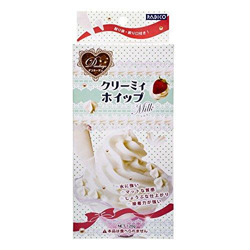 パジコ(Padico) クリーム状粘土 クリーミィホイップ ミルク 120g 白 404102 | 