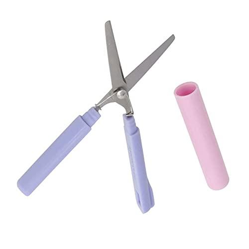 サンスター文具 スティッキールはさみ コンパクト バイオレット×ペールピンク S3717470 | 