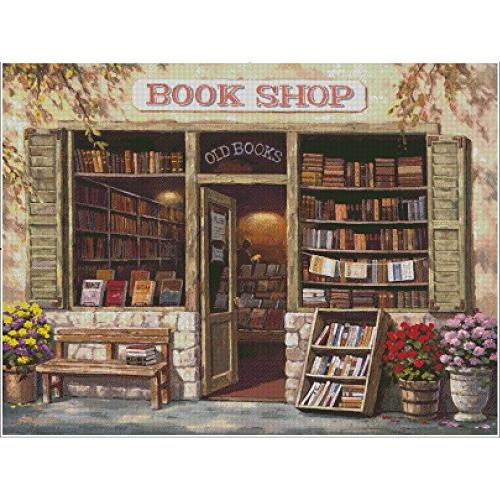 書店十字のステッチ、クロスステッチ キット エジプト綿 14ct 400*300 針 82*65cm 刺しゅうキット | 