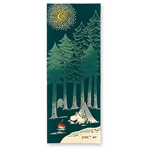 ミヤモトタオル(Miyamoto-towel)宮本 てぬぐい 注染手ぬぐい ムーミン スナフキン&キャンプ グリーン 約33×90cm 5101 | 
