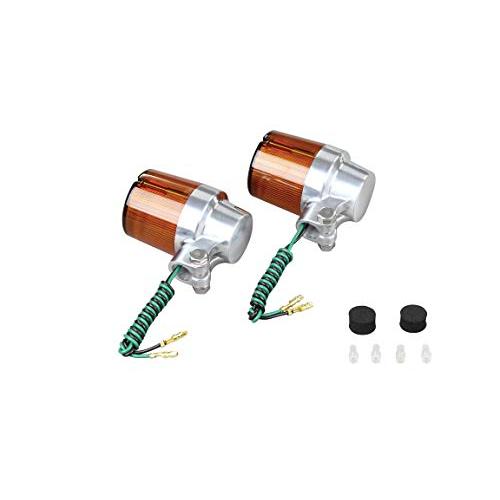 ポッシュ(POSH) バイク用品 ウインカー スーパーバイクタイプ(2個入り）電球無し シングル球用 シルバーボディ/オレンジレンズ 09303 | 