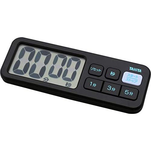タニタ(Tanita) キッチン 勉強 学習 タイマー マグネット付き 大画面 100分 ブラック TD-395 BK でか見えプラスタイマー | 