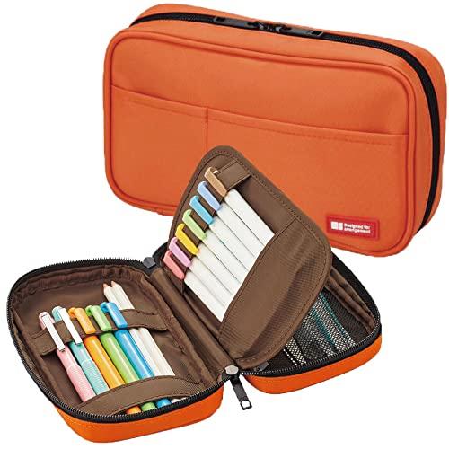リヒトラブ ペンケース ブックタイプ 橙 A7551-4 | 