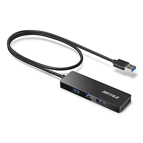 バッファロー USB ハブ USB3.0 スリム設計 4ポート 60cm バスパワー 軽量 Windows Mac PS4 PS5 Chrome | 