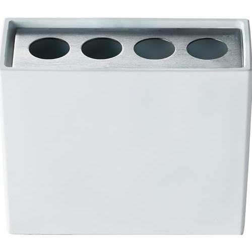 アネスティ 珪藻土 ハブラシスタンド 4本用 ホワイト 幅11×奥4.5×高9cm 水滴を吸い取る Karari HO1839 | 