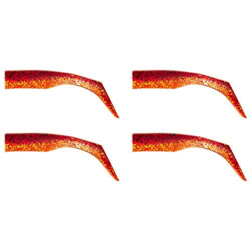 メジャークラフト ワーム 浜王シャッドテール 4インチ #6 レッドゴールド HMO SHAD | 