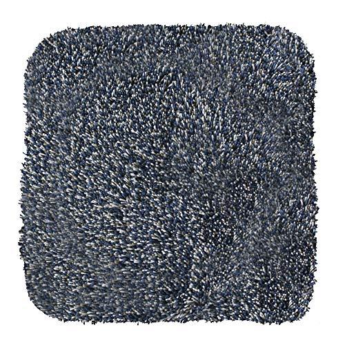 アンドエヌイー(&NE) 低反発シャギーチェアパッド Mix シカク ネイビー 幅35cm×奥行き35cm×厚さ4cm 四角 正方形 低反発 ウ | 