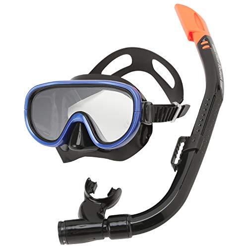 リーフツアラー(REEF TOURER) シュノーケリング シュノーケル マスク スノーケル 大人用 2点セット シリコーン製 ブラックマンタブ | 
