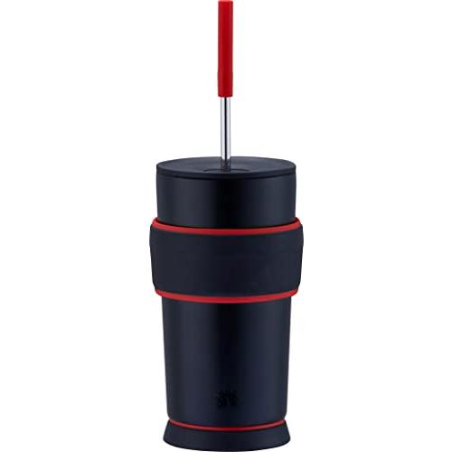 ピーコック 水筒 ストロー 保冷 550ml 真空断熱構造 スポーツドリンク対応 ストローボトル 魔法瓶 レッドブラック ATX-R55 RB | 