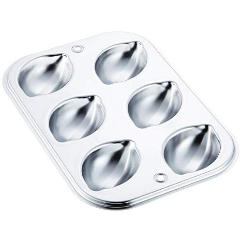 タイガークラウン ケーキ型 シルバー 190×273×24mm レモン型6P スチール クロームメッキ 918 | 