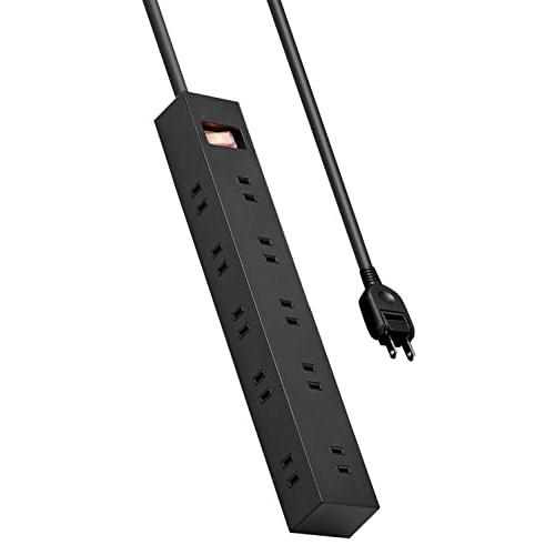 エレコム 電源タップ 10個口 差し込み口2面 3m マグネット ほこりシャッター付 スイングプラグ 雷ガード 一括スイッチ コンパクト ブラッ | 