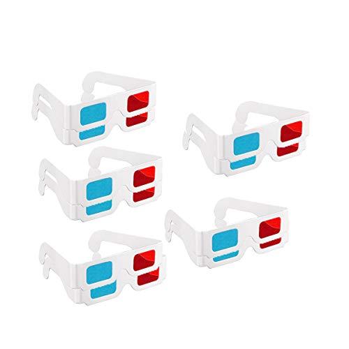 N-A 3Dメガネ、映画装飾用の10組の紙の赤と青のステレオ眼鏡 | 