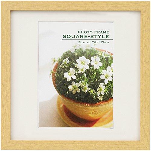 ナカバヤシ 木製スクエアフォトフレーム 2L判 ナチュラル フ-TQW-301-N | 