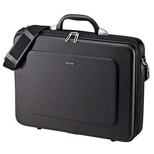 サンワサプライ セミハードPCケース 耐衝撃 撥水加工 鍵付き 15.6インチワイド対応 BAG-EVA7BKN | 