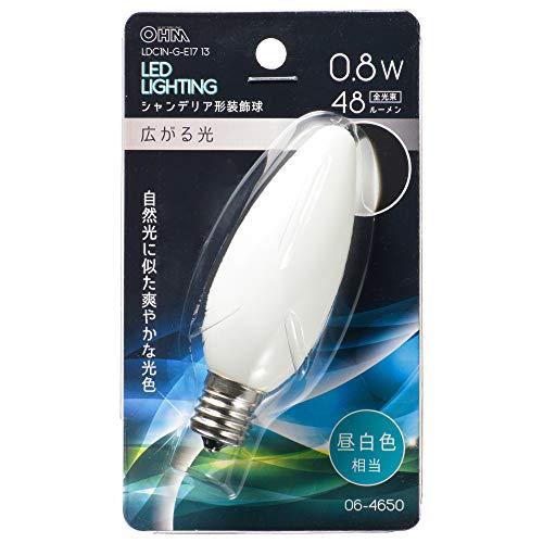 オーム電機 LED電球 シャンデリア球 E17 昼白色 LDC1N-G-E17 13 06-4650 OHM | 