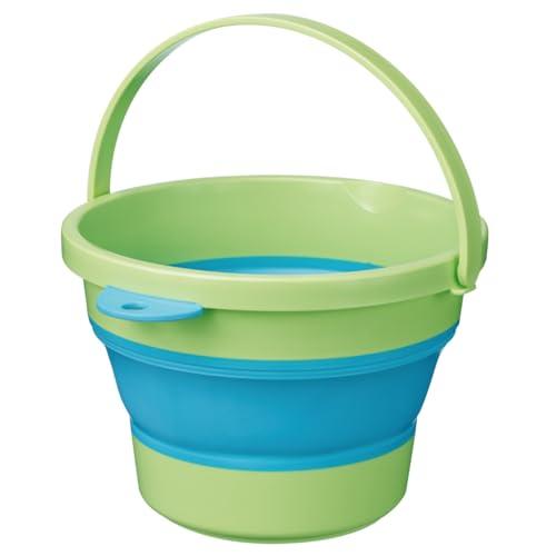 イセトウ(Isetou) バケツ ソフトバケツ ミニ グリーン 3.7L 幅24.3×奥行25.2×高さ5.3~15.9cm 日本製 耐熱100 | 