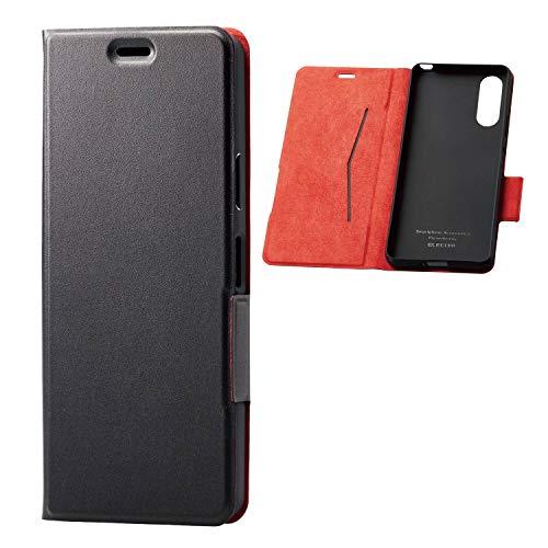 エレコム Xperia 10 II ケース ULTRA SLIM ソフトレザー 驚くほど薄くて軽い マグネット付き スタンド機能 ブラック PM | 