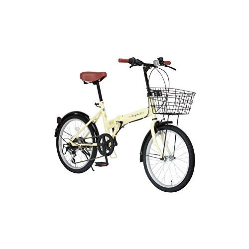 レイチェル(Raychell) 20インチ 折りたたみ 自転車 FB-206R シマノ6段変速 フロントLEDライト付 メーカー1年 アイボリー | 