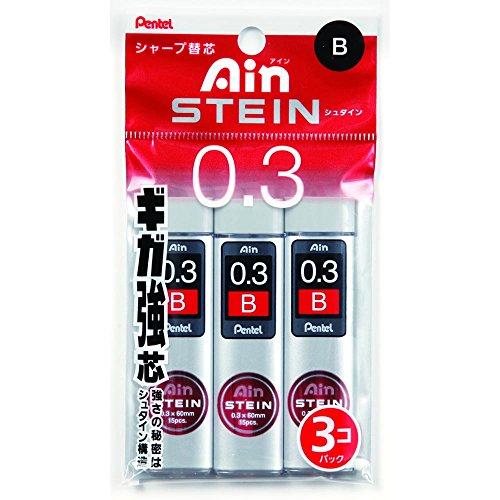 ぺんてる シャープ芯 アイン シュタイン 0.3 B XC273B-3P 3個パック | 