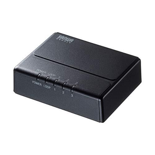 サンワサプライ ギガビット対応 スイッチングハブ(3ポート・マグネット付き) LAN-GIGAP301BK ブラック | 