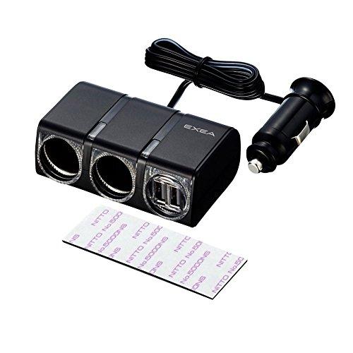 星光産業 車内用品 電源ソケット EXEA(エクセア) USBツインソケット EM-150 | 