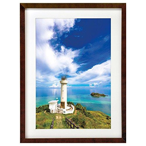 ハクバ HAKUBA 額縁 MM-01 ワイド4切 木製 ブラウン FWMM01-BRW4 | 