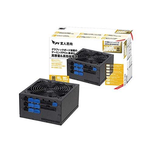 玄人志向 80Plus GOLD 1000W ATX 電源 ユニット フルプラグイン KRPW