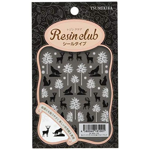 レジンクラブ オオカミ＆トナカイ ブラック UVレジン用シールパーツ RC-WOL-102 | 