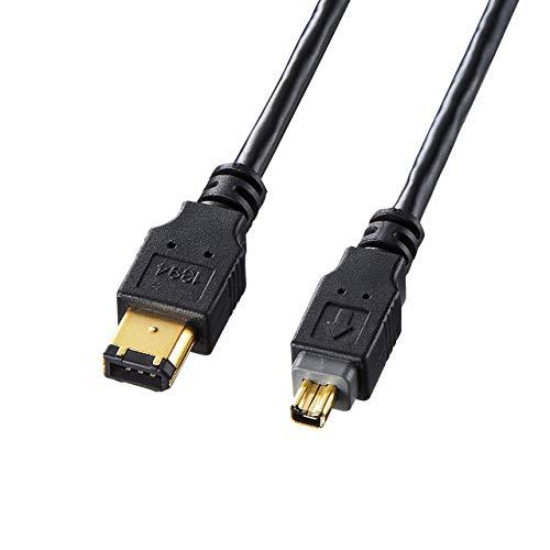 サンワサプライ IEEE1394ケーブル 2m ブラック KE-1346-2BK | 