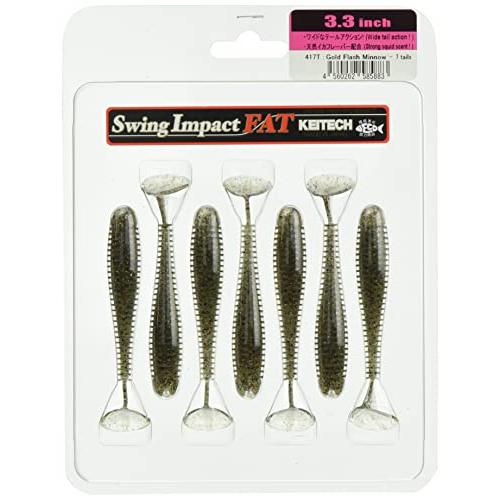 ケイテック(Keitech) スイングインパクト ファット 3.3インチ #417 ゴールドフラッシュミノー | 