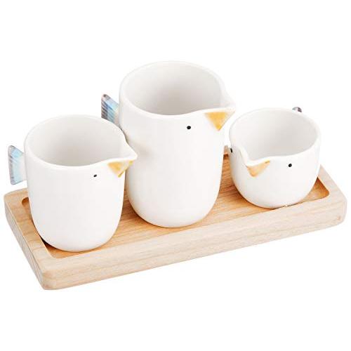 西海陶器 波佐見焼 H.Craft tori 3点ミニポット 42926 約S-幅5×奥行き4×高さ3cm、M-幅5×奥行き4×高さ4.5cm、 | 