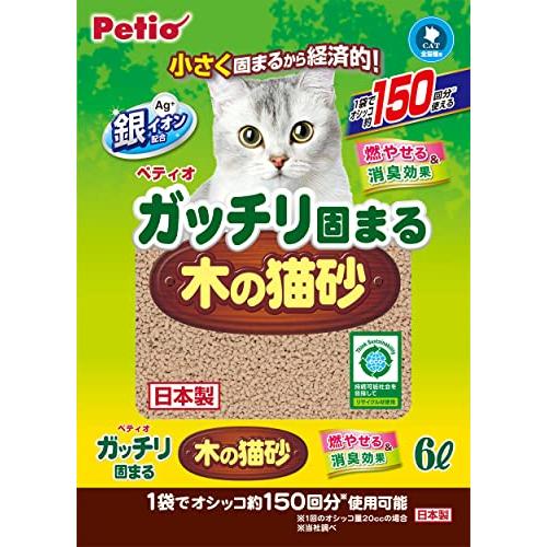 ペティオ (Petio) ガッチリ固まる木の猫砂 6L | 
