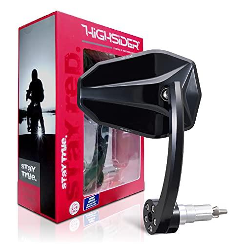 デイトナ(Daytona) HIGHSIDER(ハイサイダー) バイク用 バーエンドミラー 片側1本 アダプター付属 ハンドル内径12-22mm | 