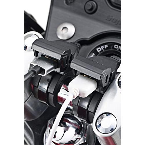 デイトナ(Daytona) バイク用 USB電源 防水 合計5V/4.8A ブレーキスイッチ接続 メインキー連動 USB-A 2ポート 9950 | 