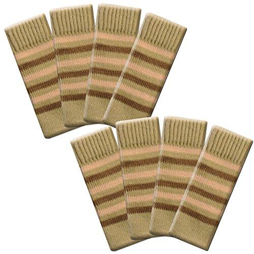 コジット 脱げにくいチェアソックス ボーダー ベージュ | 