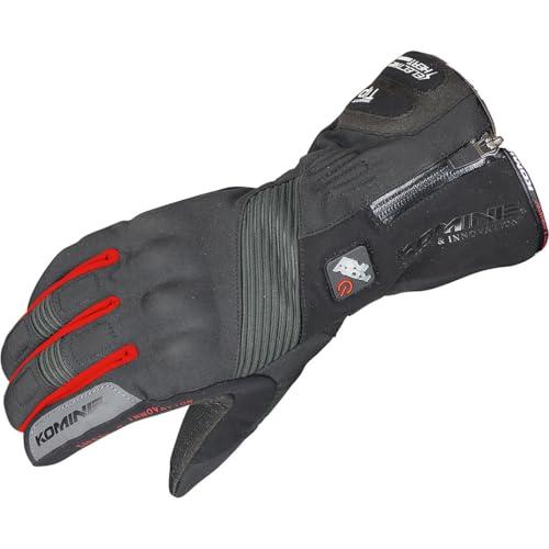 コミネ(KOMINE) バイク用 グローブ エレクトリックヒートグローブ-カシウス ブラック/レッド L GK-804 1009 秋冬春向け 防 | 