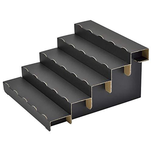 ササガワ ディスプレイ オリジナルワークス 5段飾り 組立式 2台 ブラック 44-5841 | 