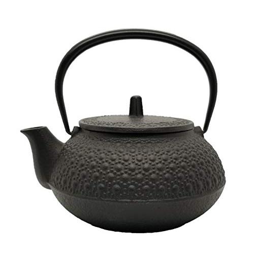 岩鋳 Iwachu 鉄瓶兼用急須 5型新亀甲 黒焼付 0.65L ホーロー無し 直火可 南部鉄器 12804 | 