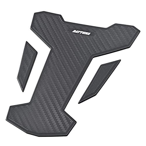 デイトナ(Daytona) バイク用 傷防止シール タンクパッド 軟質エンブレム 3ピースT1(154×124mm) カーボンルック 98318 | 