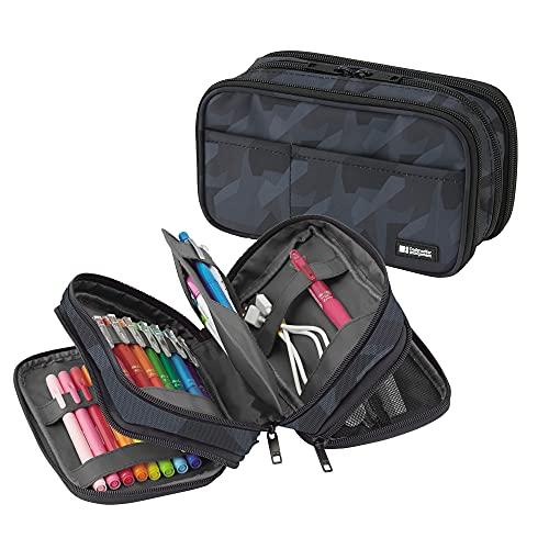 リヒトラブ ペンケース ブックタイプ トリプル ブラックカモフラージュ 海外モデル A7556-134 | 