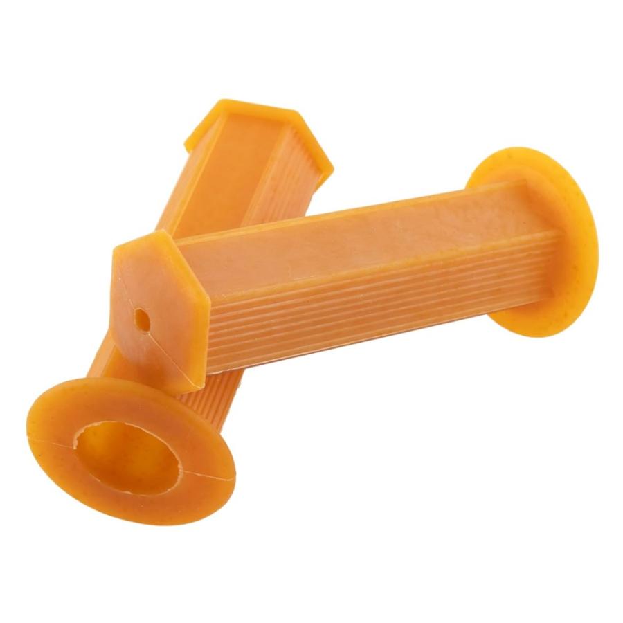 キジマ(Kijima) バイクパーツ グリップ 六角(ヘキサゴン)ミニ ラバー製 112mm φ22.2mm 非貫通タイプ 汎用 生ゴム 201 | 