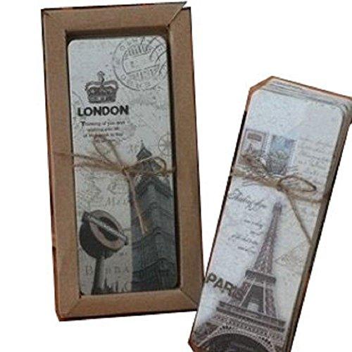 Neustadt オシャレな 読書家さんに アンティーク風 エッフェル塔他 世界の名所 ブックマーク 30枚セット ステキな しおりセット | 